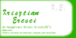 krisztian ercsei business card